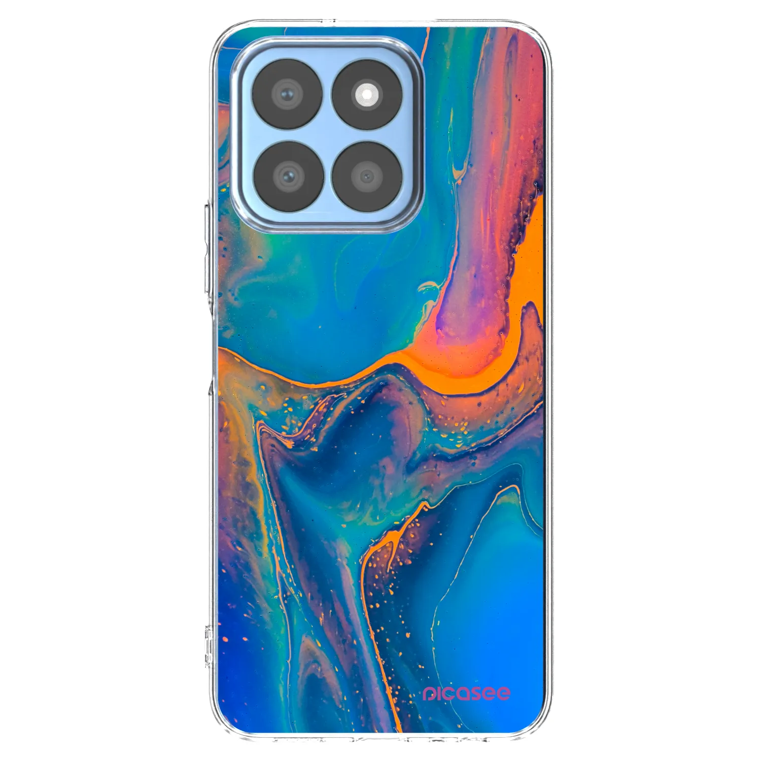 Picasee Honor X8c Hülle - Transparentes Silikon - Rainbow