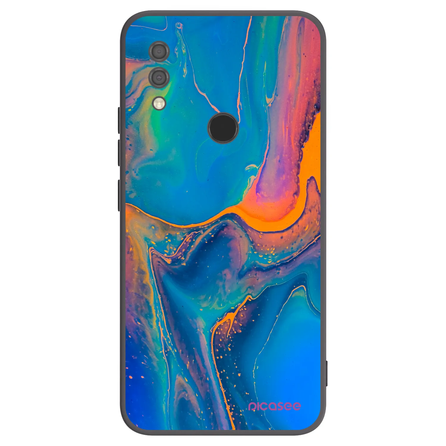 Picasee Xiaomi Redmi 7 Hülle - Schwarzes Silikon - Rainbow
