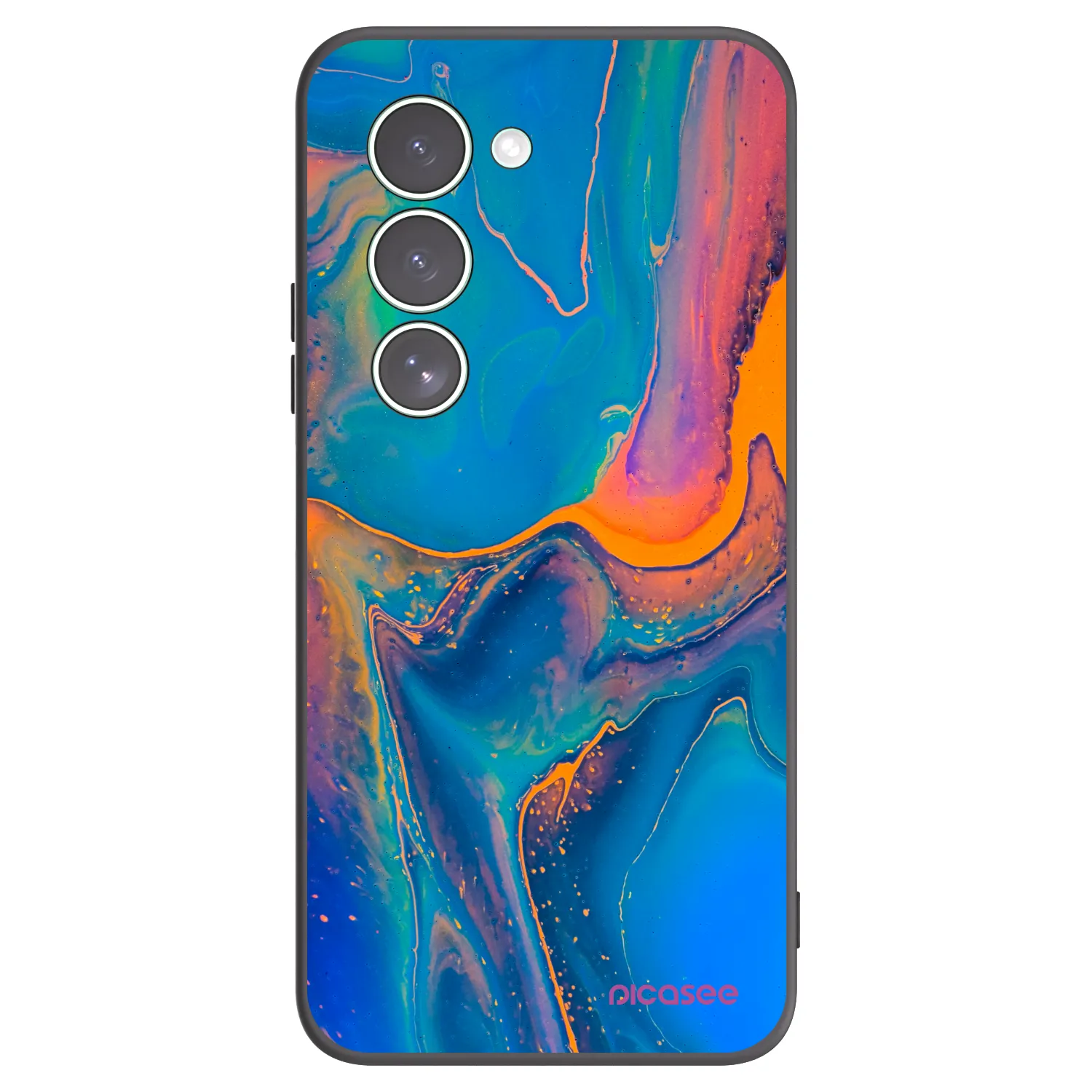 Picasee Xiaomi Redmi 15 5G Hülle - Schwarzes Silikon - Rainbow