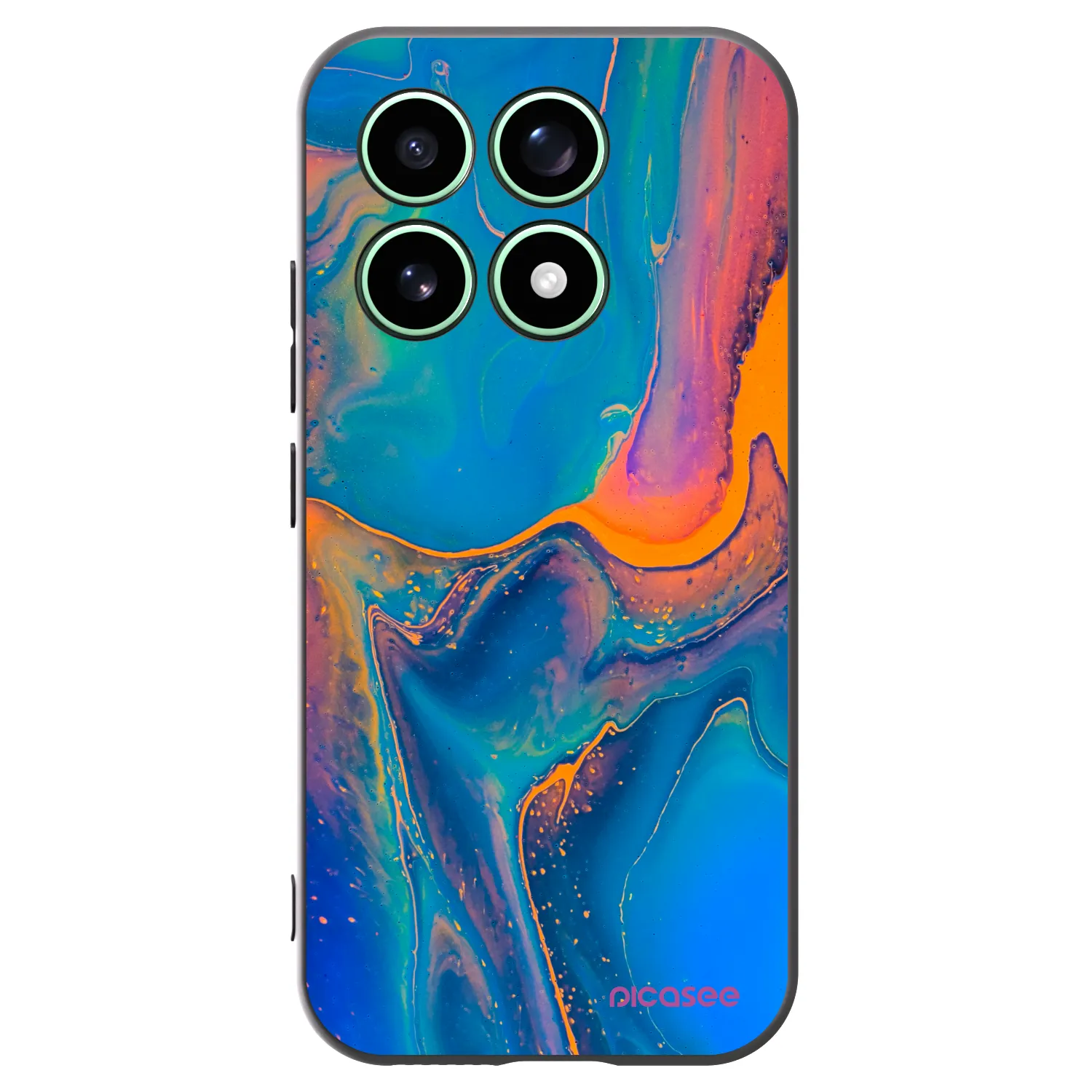 Picasee Xiaomi 17 Hülle - Schwarzes Silikon - Rainbow