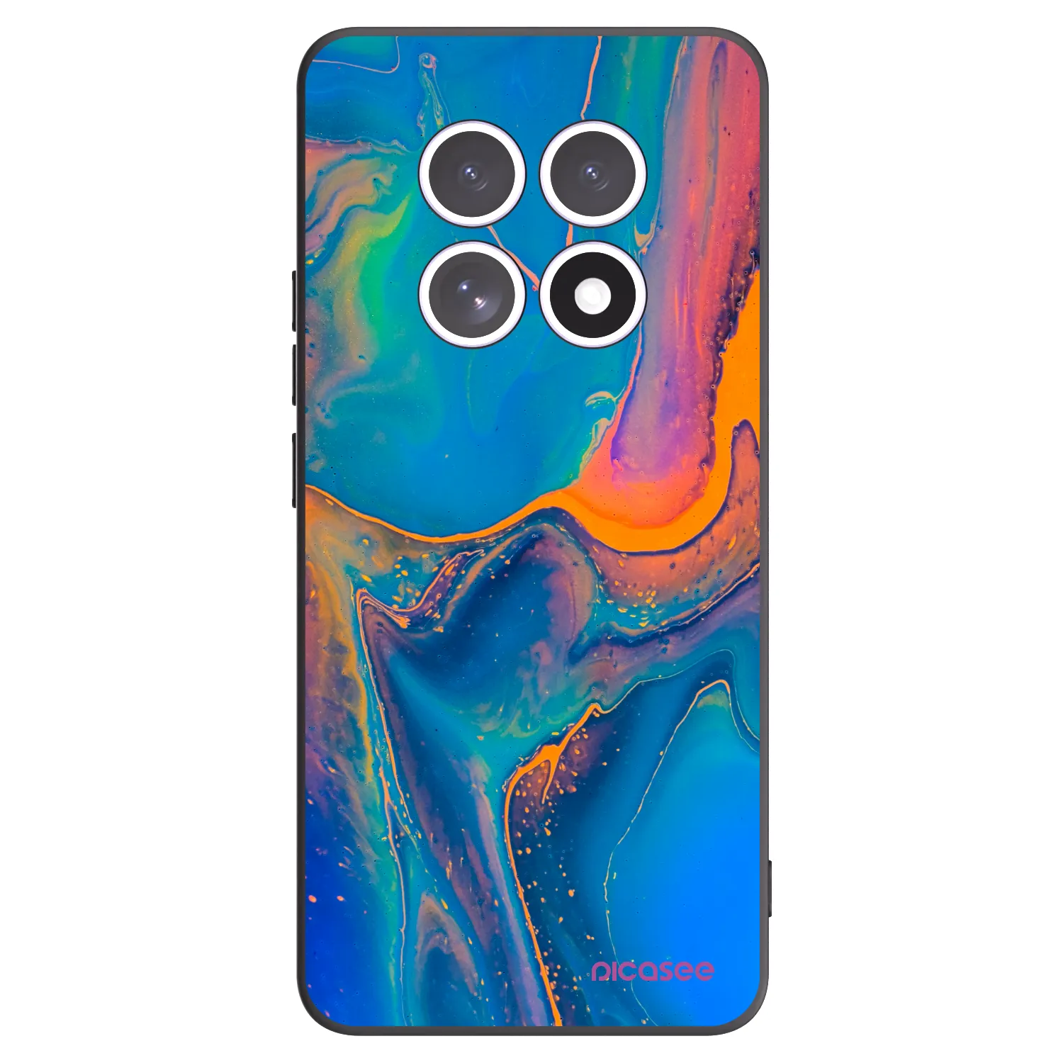 Picasee Xiaomi Redmi Note 15 5G Hülle - Schwarzes Silikon - Rainbow