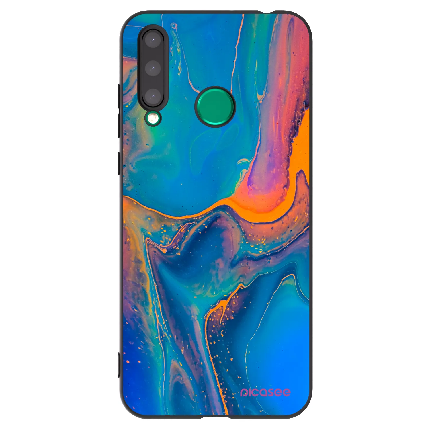 Picasee Honor 20 Lite Hülle - Schwarzes Silikon - Rainbow