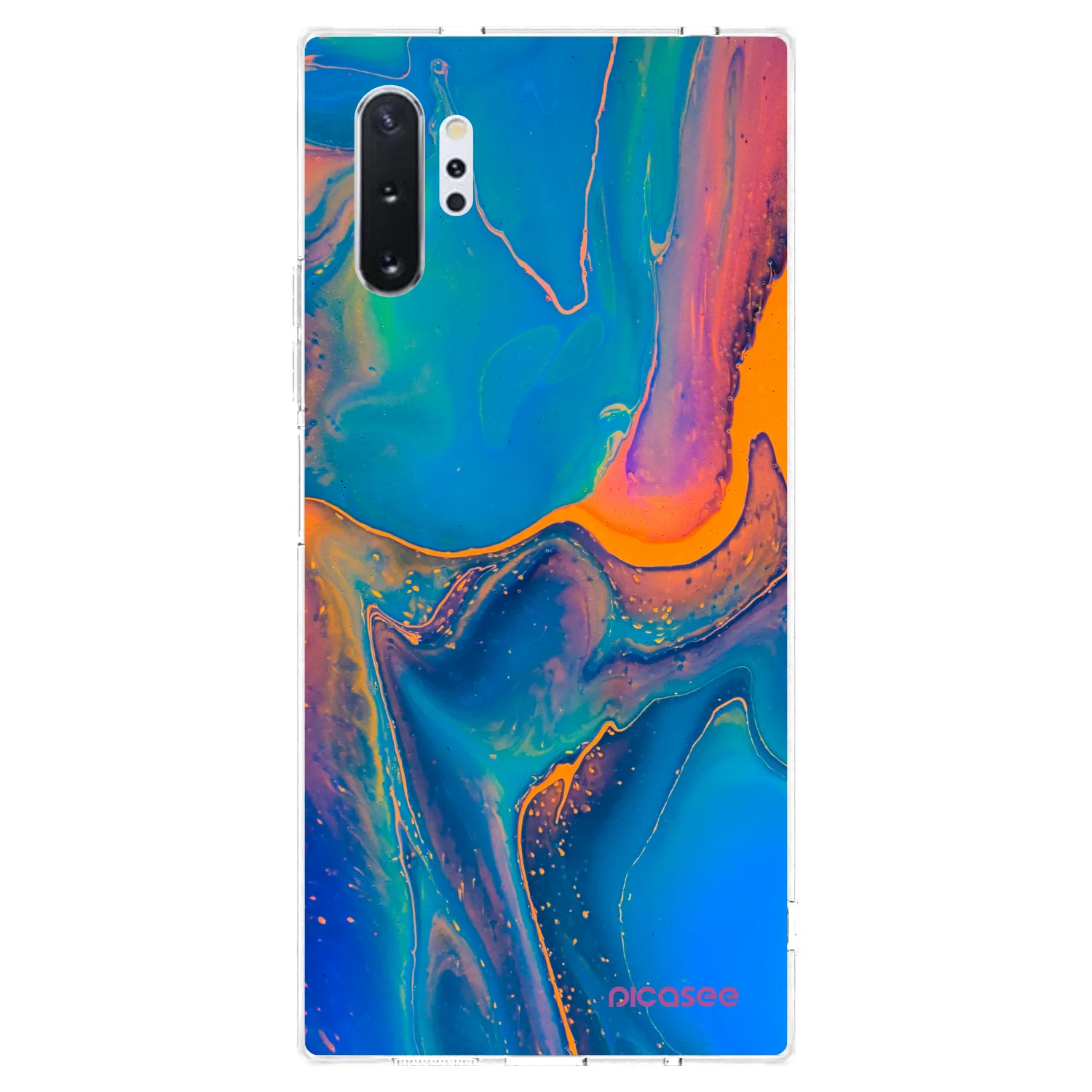 Picasee Samsung Galaxy Note 10+ N975F Hülle - Transparentes Silikon - Rainbow
