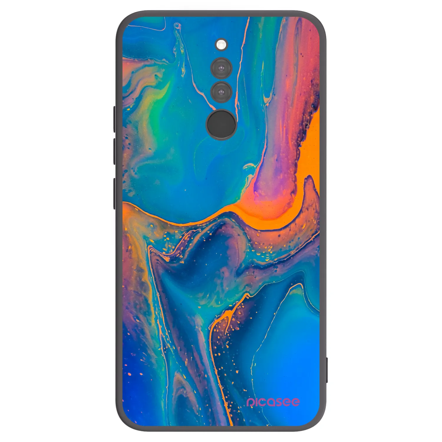 Picasee Xiaomi Redmi 8 Hülle - Schwarzes Silikon - Rainbow