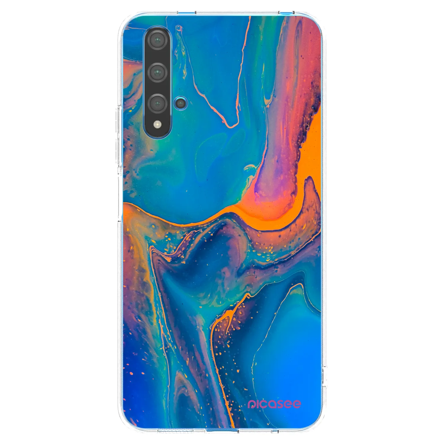 Picasee Huawei Nova 5T Hülle - Transparentes Silikon - Rainbow