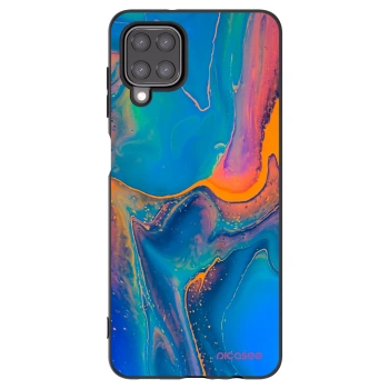 Picasee Samsung Galaxy M12 M127F Hülle - Schwarzes Silikon - Rainbow