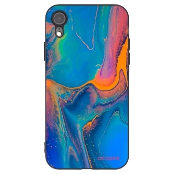 Picasee Apple iPhone XR Hülle - Schwarzes Silikon - Rainbow
