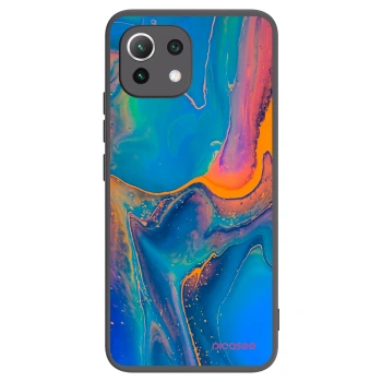 Picasee Xiaomi 11 Lite 5G NE Hülle - Schwarzes Silikon - Rainbow