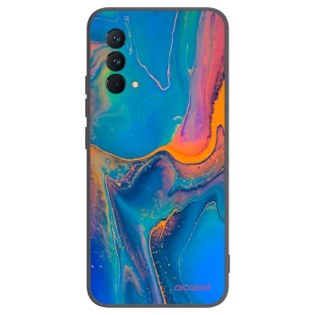 Picasee Realme GT Master Edition 5G Hülle - Schwarzes Silikon - Rainbow