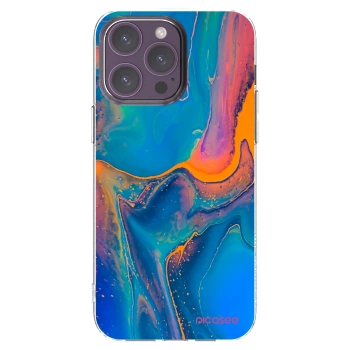 Picasee Apple iPhone 14 Pro Max Hülle - Transparentes Silikon - Rainbow