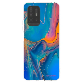 Picasee OPPO A94 5G Hülle - Transparentes Silikon - Rainbow