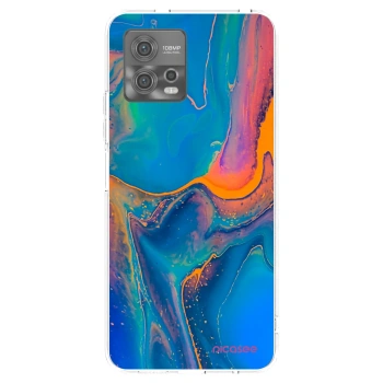 Picasee Motorola Moto G72 Hülle - Transparentes Silikon - Rainbow