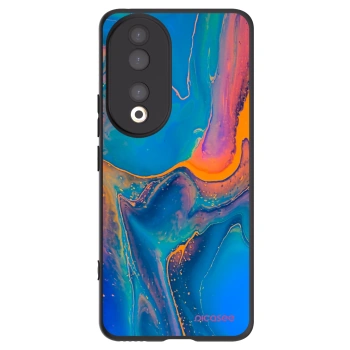 Picasee Honor 90 5G Hülle - Schwarzes Silikon - Rainbow