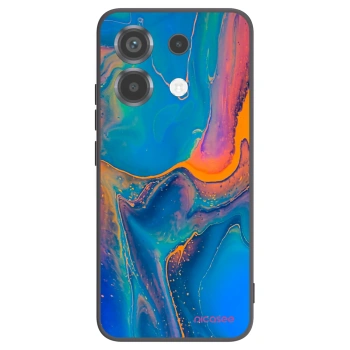 Picasee Xiaomi Poco X6 Hülle - Schwarzes Silikon - Rainbow