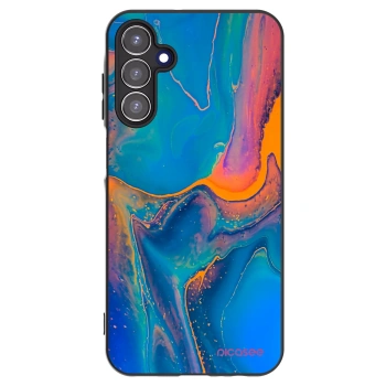 Picasee Samsung Galaxy A15 A155F 4G Hülle - Schwarzes Silikon - Rainbow
