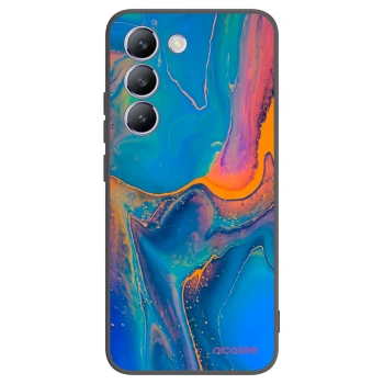 Picasee Vivo V40 SE 5G Hülle - Schwarzes Silikon - Rainbow