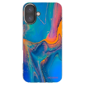 Picasee Apple iPhone 16 Plus Hülle - Transparentes Silikon - Rainbow