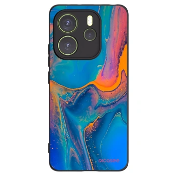 Picasee Xiaomi Redmi Note 14 4G Hülle - Schwarzes Silikon - Rainbow