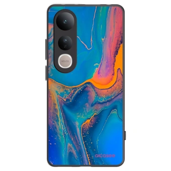 Picasee Vivo V50 Lite 5G Hülle - Schwarzes Silikon - Rainbow