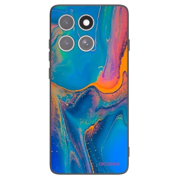 Picasee Motorola Edge 60 Pro Hülle - Schwarzes Silikon - Rainbow