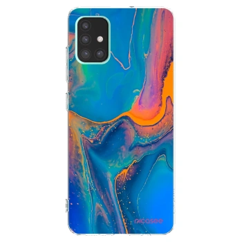 Picasee Samsung Galaxy A51 A515F Hülle - Transparentes Silikon - Rainbow