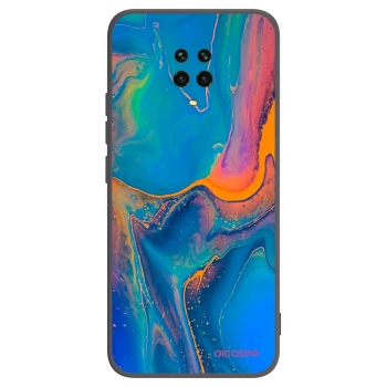 Picasee Xiaomi Redmi Note 9 Pro Hülle - Schwarzes Silikon - Rainbow