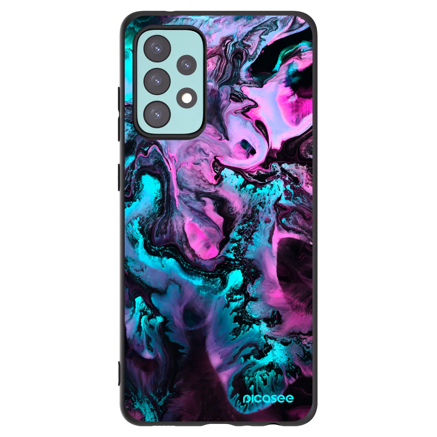 Picasee Samsung Galaxy A72 A725F Hülle - Schwarzes Silikon - Lean