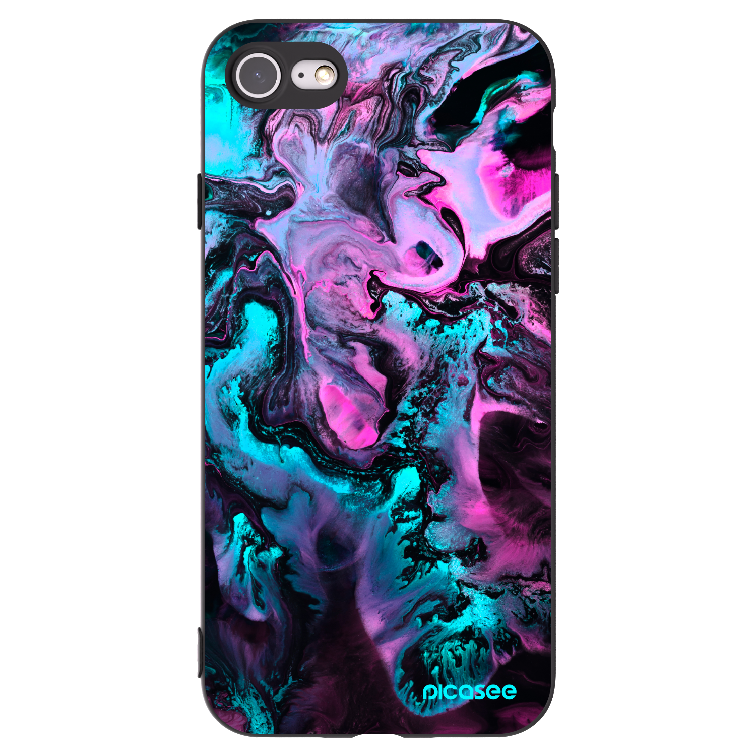 Picasee Apple iPhone SE 2022 Hülle - Schwarzes Silikon - Lean