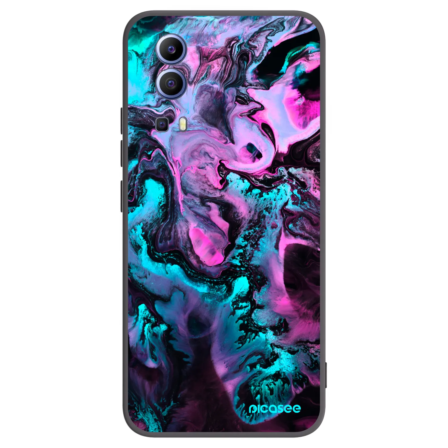 Picasee Vivo Y52 5G Hülle - Schwarzes Silikon - Lean