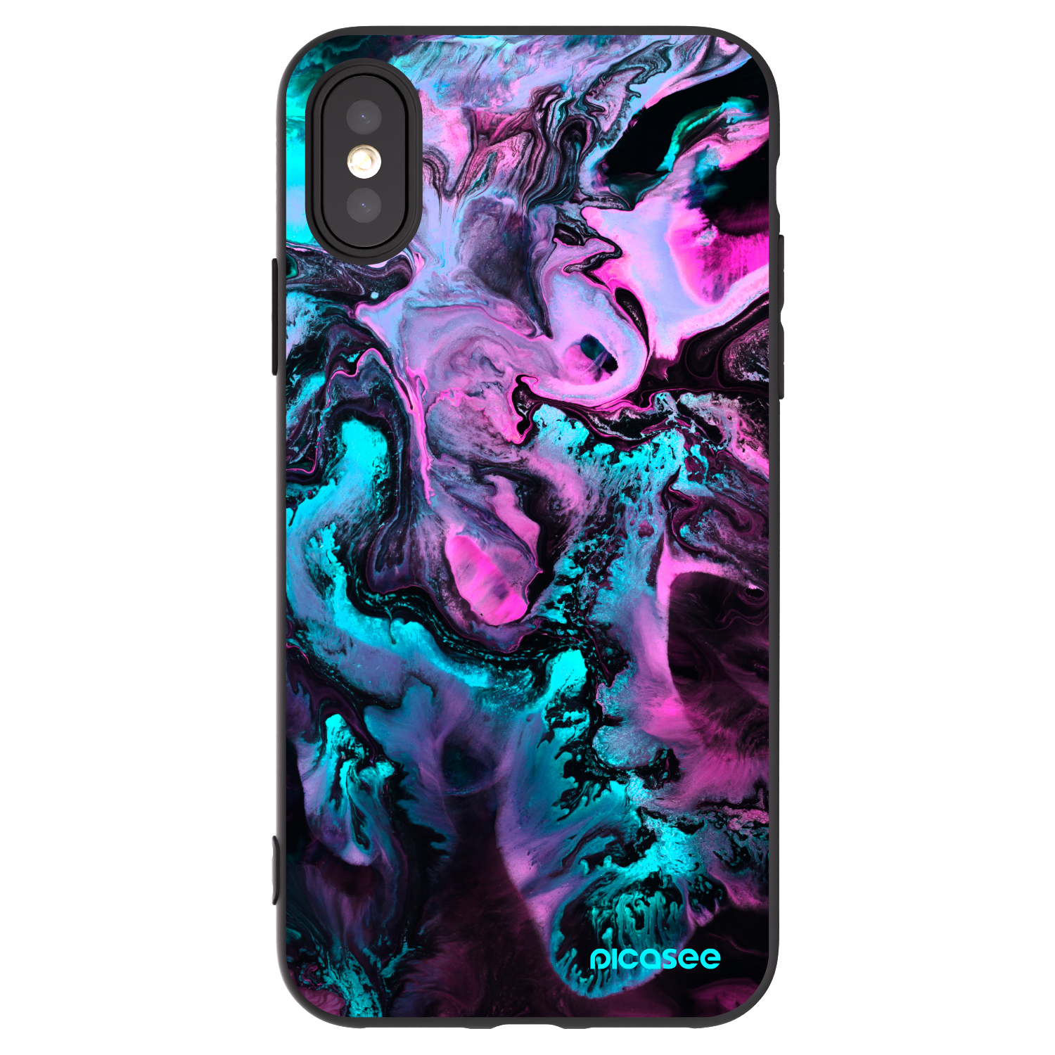 Picasee Apple iPhone X/XS Hülle - Schwarzes Silikon - Lean