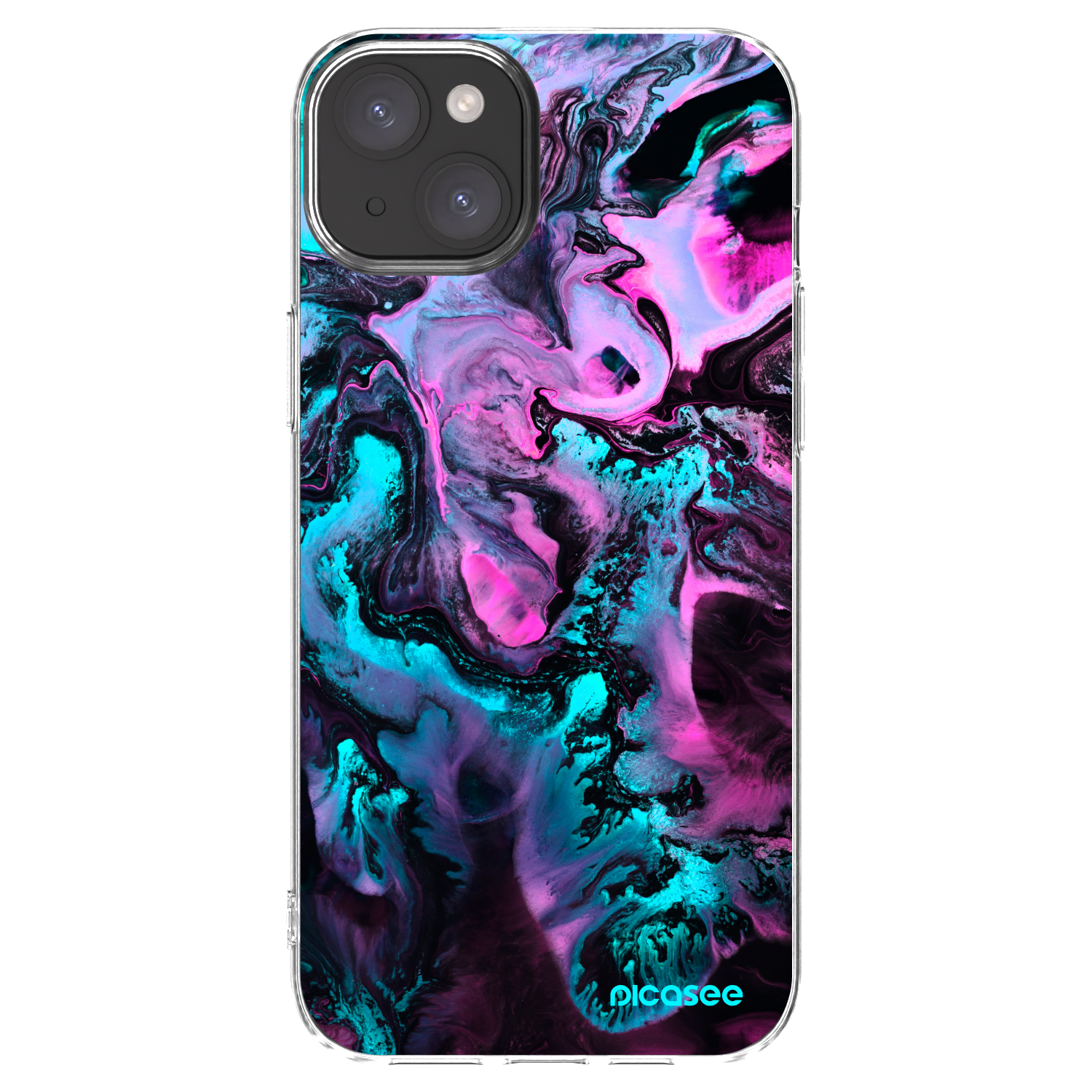 Picasee Apple iPhone 15 Plus Hülle - Transparentes Silikon - Lean