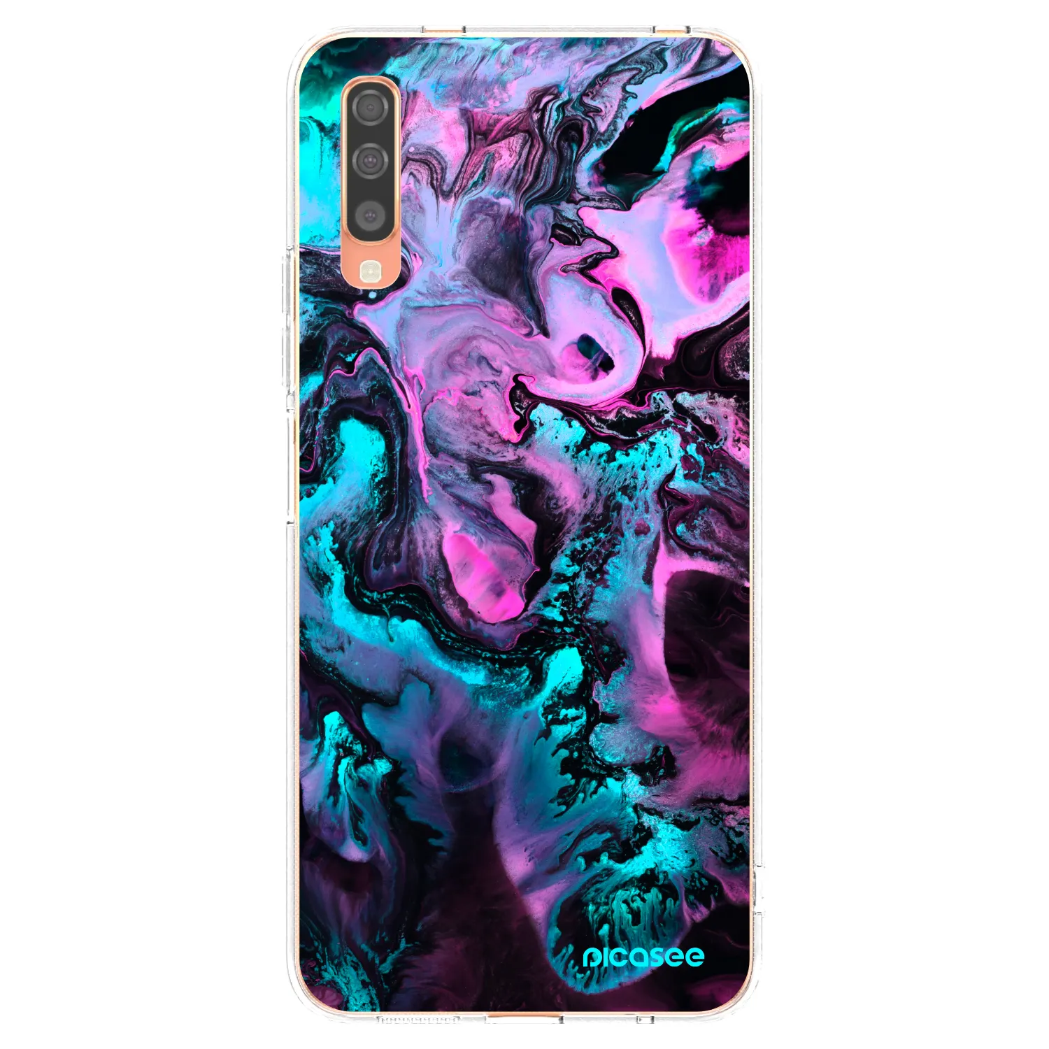 Picasee Samsung Galaxy A70 A705F Hülle - Transparentes Silikon - Lean