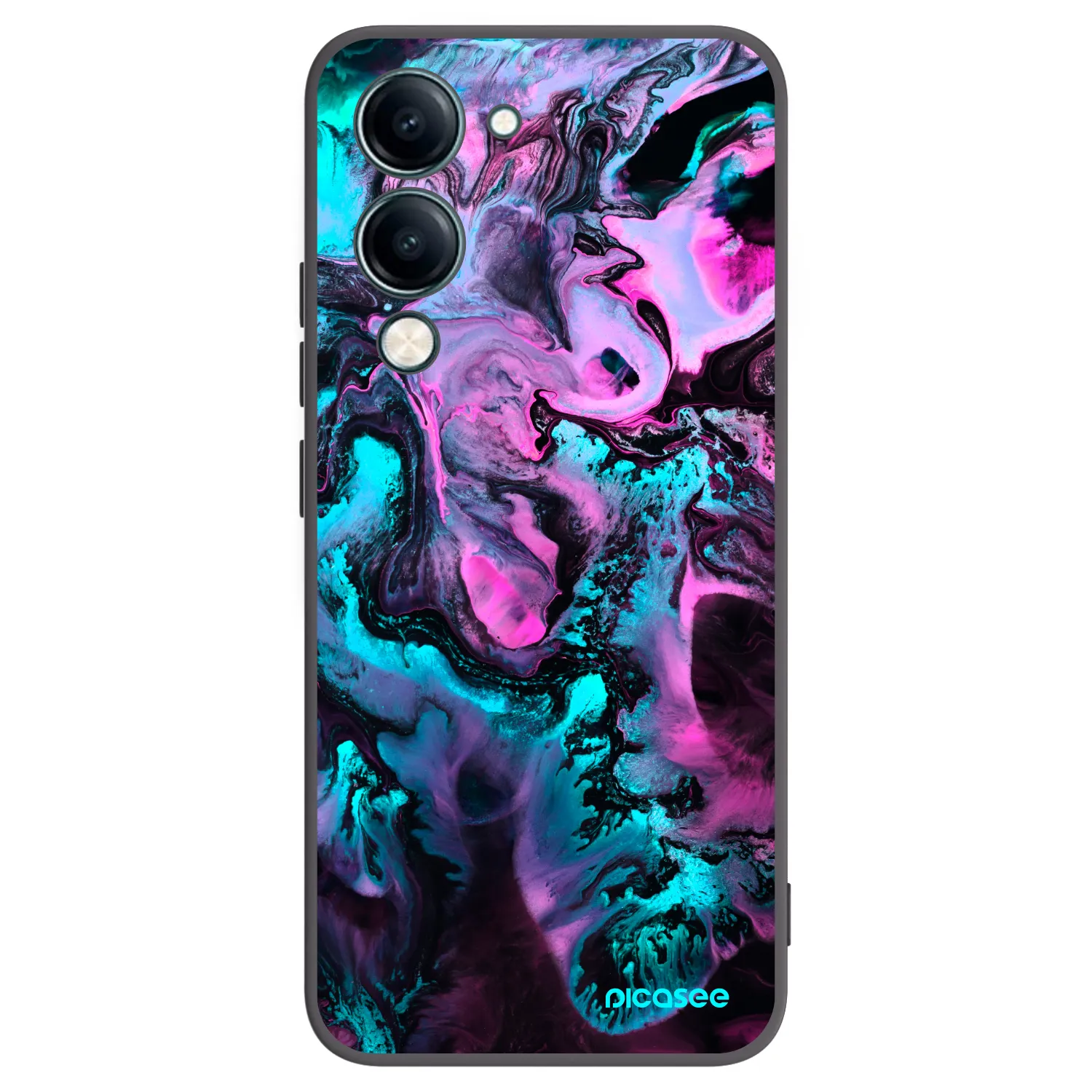 Picasee Vivo Y29s 5G Hülle - Schwarzes Silikon - Lean