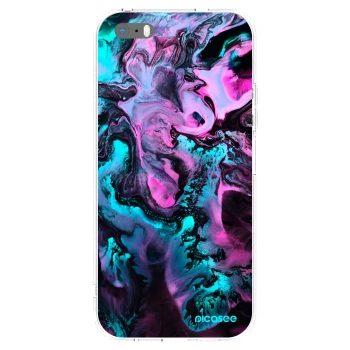 Picasee Apple iPhone 5/5S/SE Hülle - Transparentes Silikon - Lean