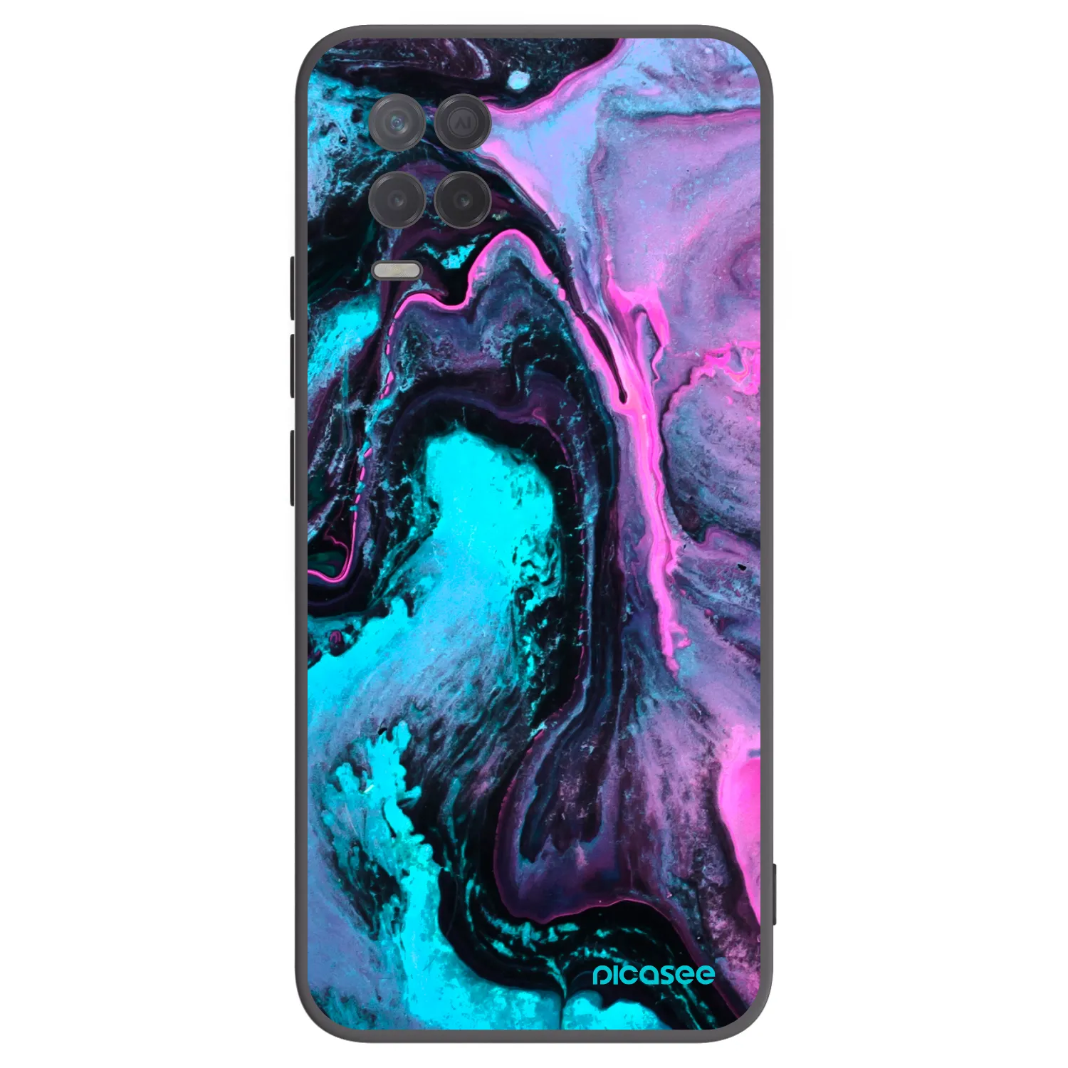 Picasee Realme 8 5G Hülle - Schwarzes Silikon - Lean 2