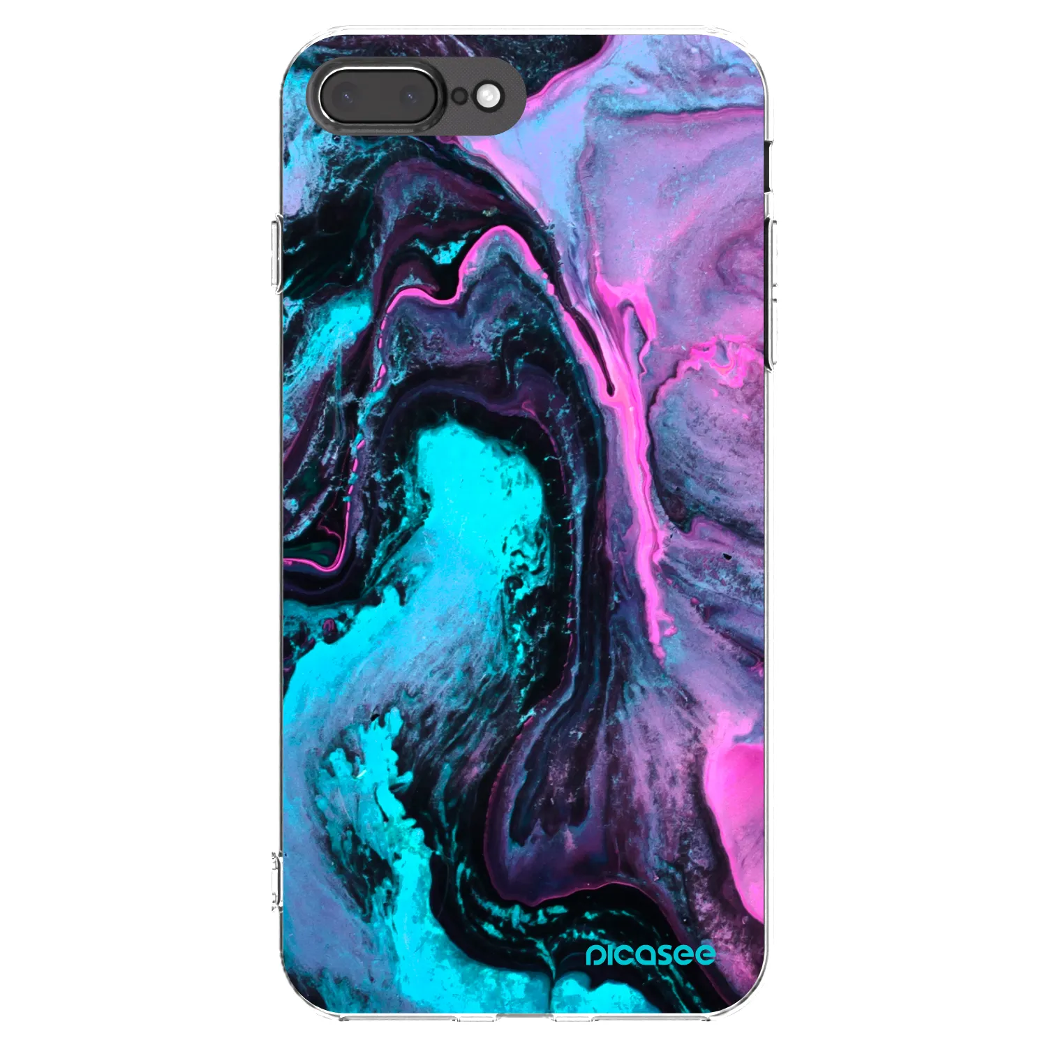 Picasee Apple iPhone 8 Plus Hülle - Transparentes Silikon - Lean 2