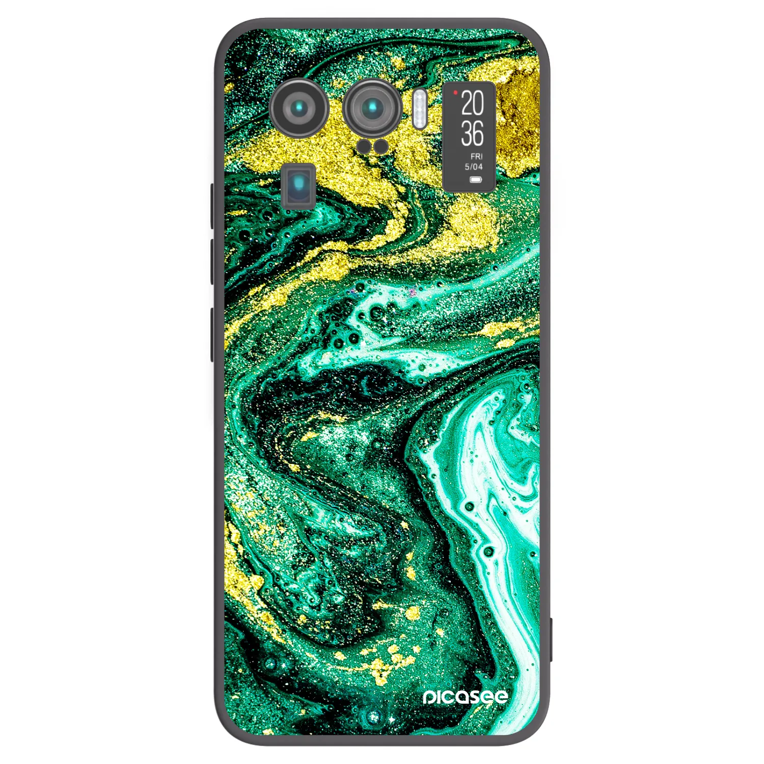 Picasee Xiaomi Mi 11 Ultra Hülle - Schwarzes Silikon - Green Gold