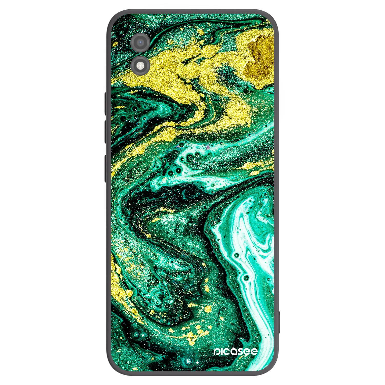 Picasee Realme C11 (2021) Hülle - Schwarzes Silikon - Green Gold