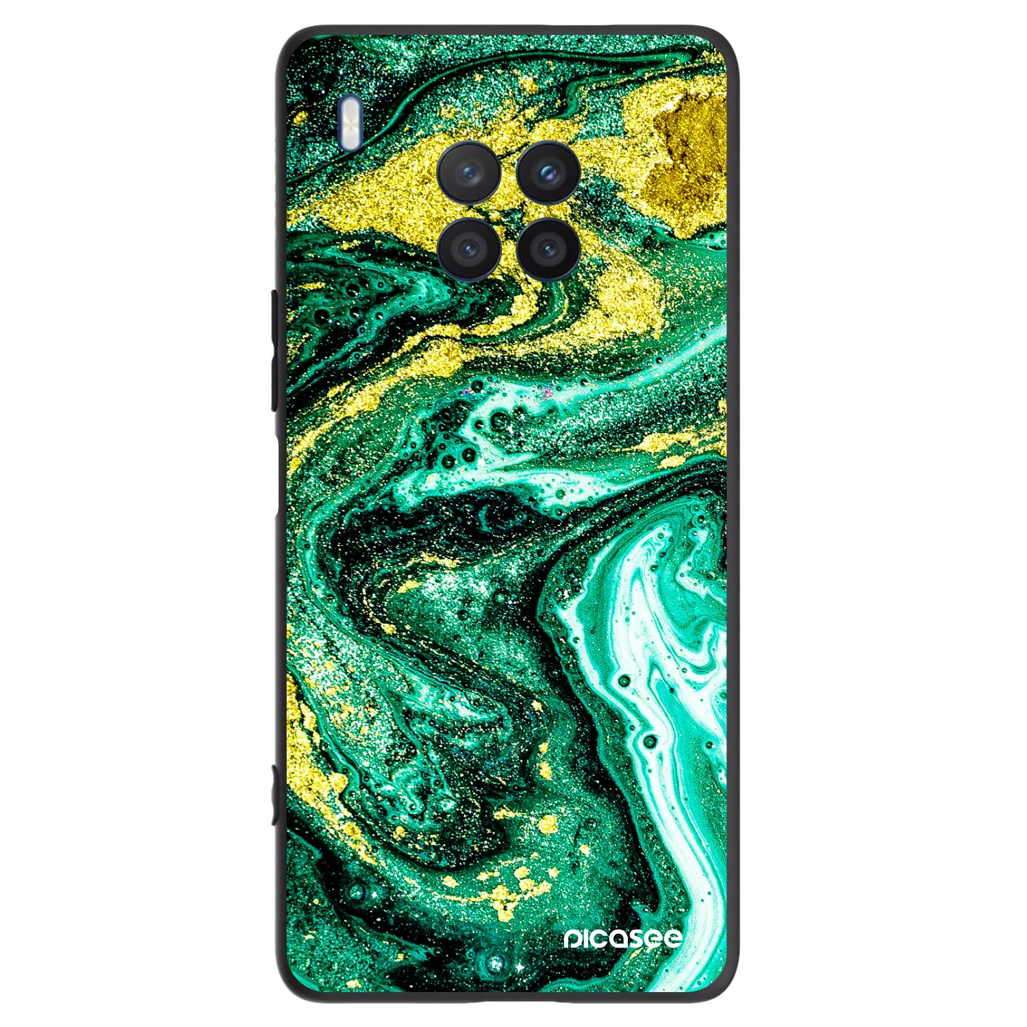 Picasee Honor 50 Lite Hülle - Schwarzes Silikon - Green Gold