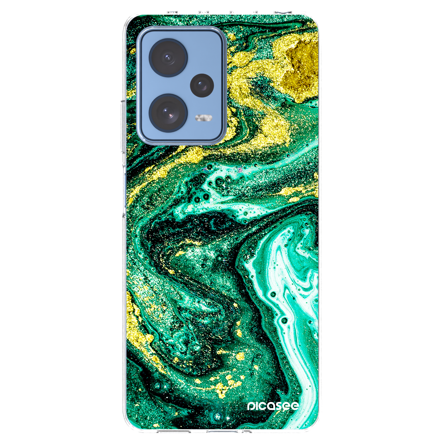 Picasee Xiaomi Redmi Note 12 Pro 5G Hülle - Transparentes Silikon - Green Gold