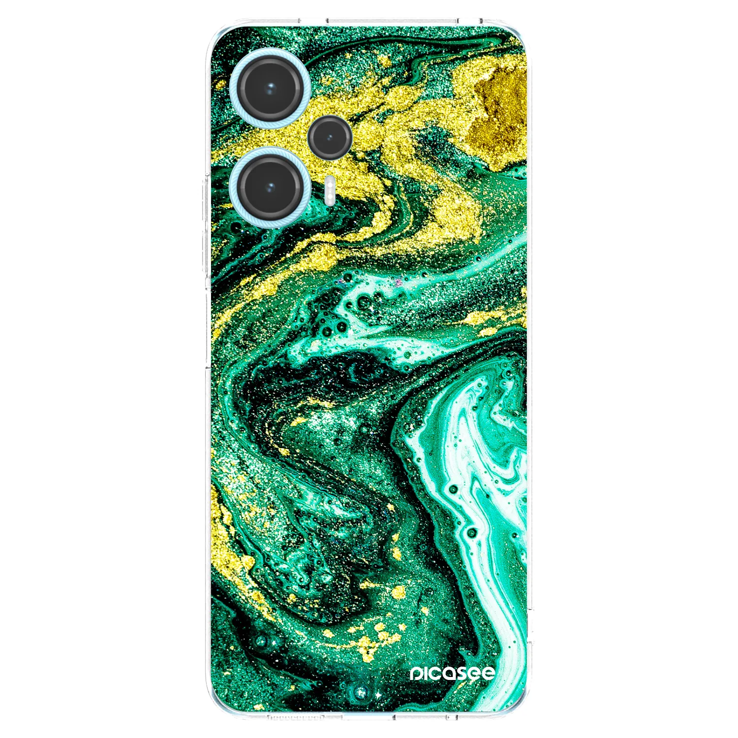 Picasee Xiaomi Poco F5 Hülle - Transparentes Silikon - Green Gold