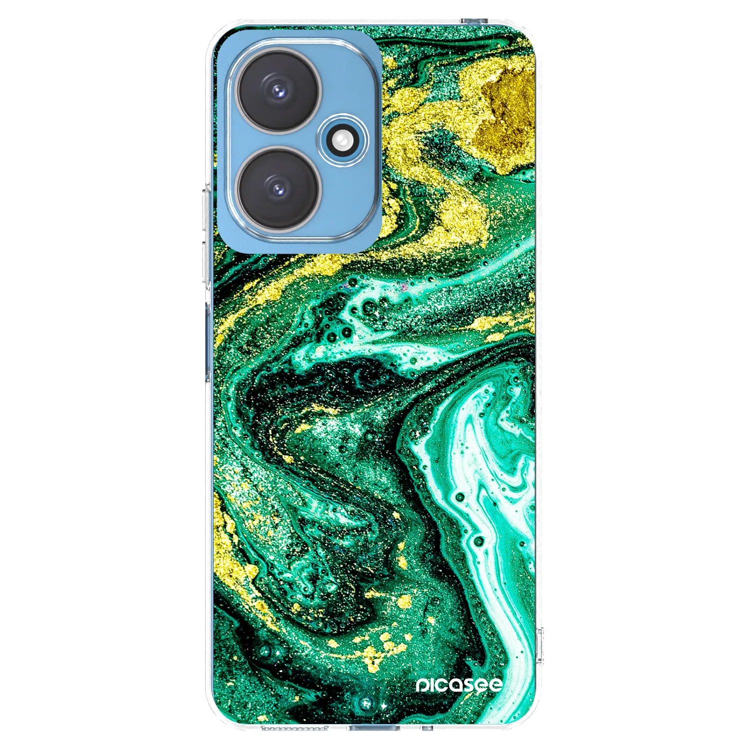 Picasee Xiaomi Redmi 13C 5G Hülle - Transparentes Silikon - Green Gold