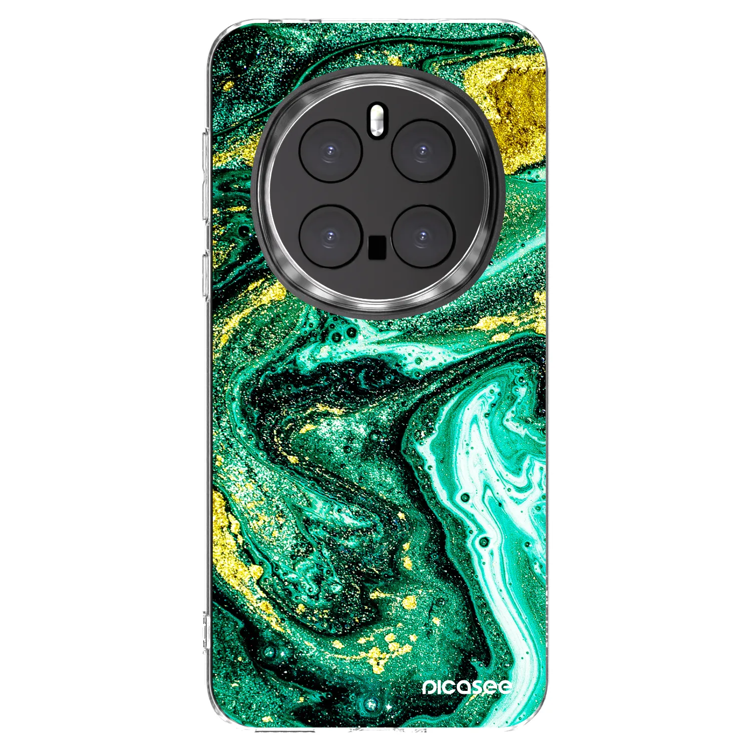 Picasee Honor Magic7 Pro 5G Hülle - Transparentes Silikon - Green Gold