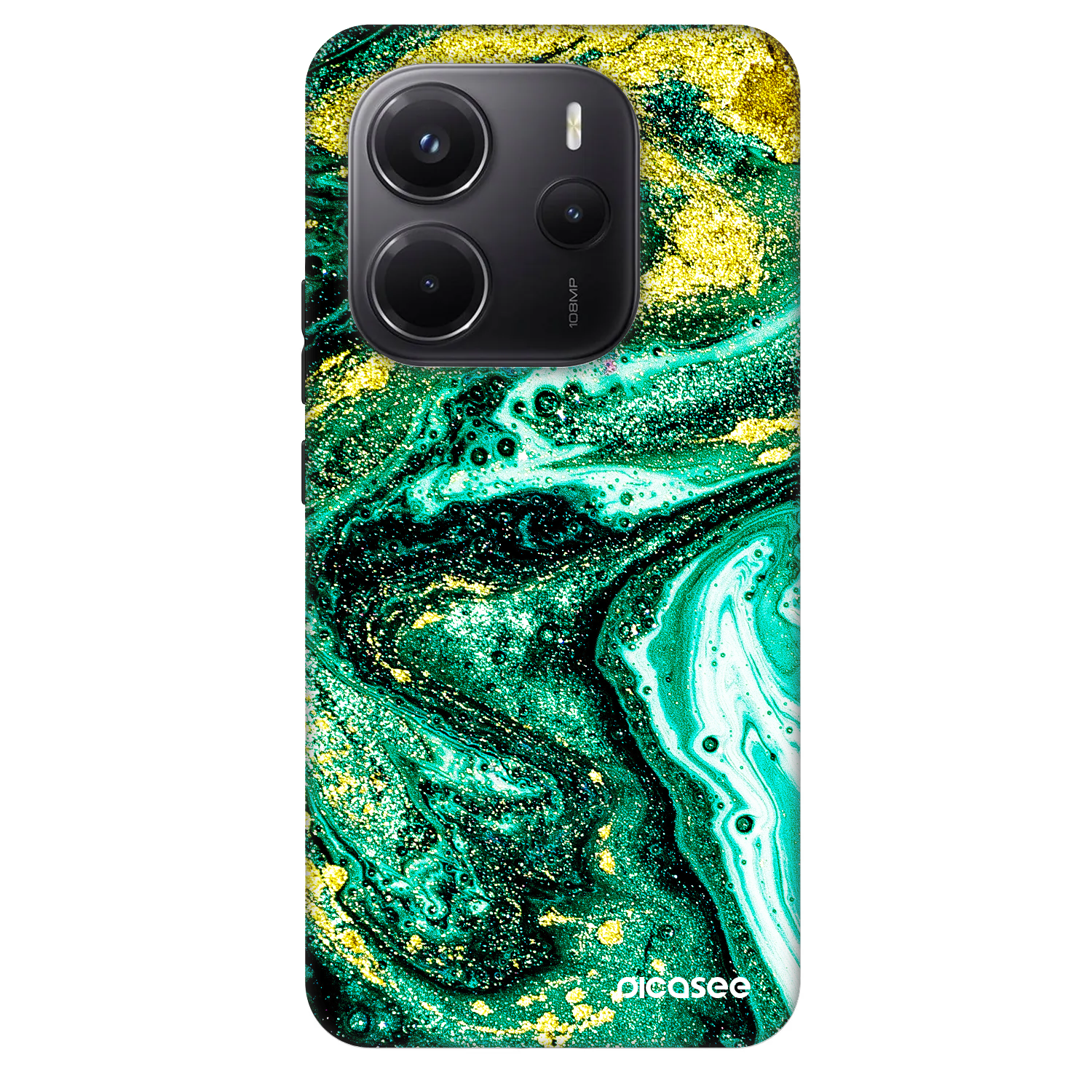 Picasee Fashion Case für Xiaomi Redmi Note 14 5G - Green Gold