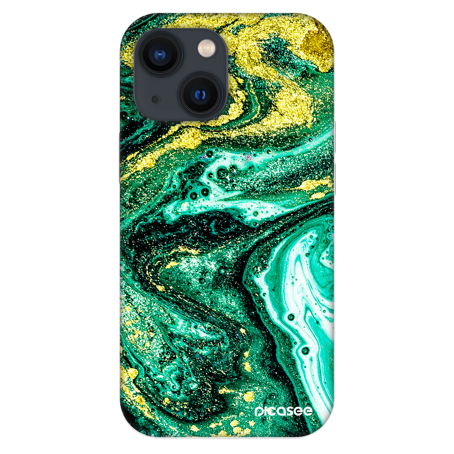 Picasee Fashion Case für Apple iPhone 13 mini - Green Gold