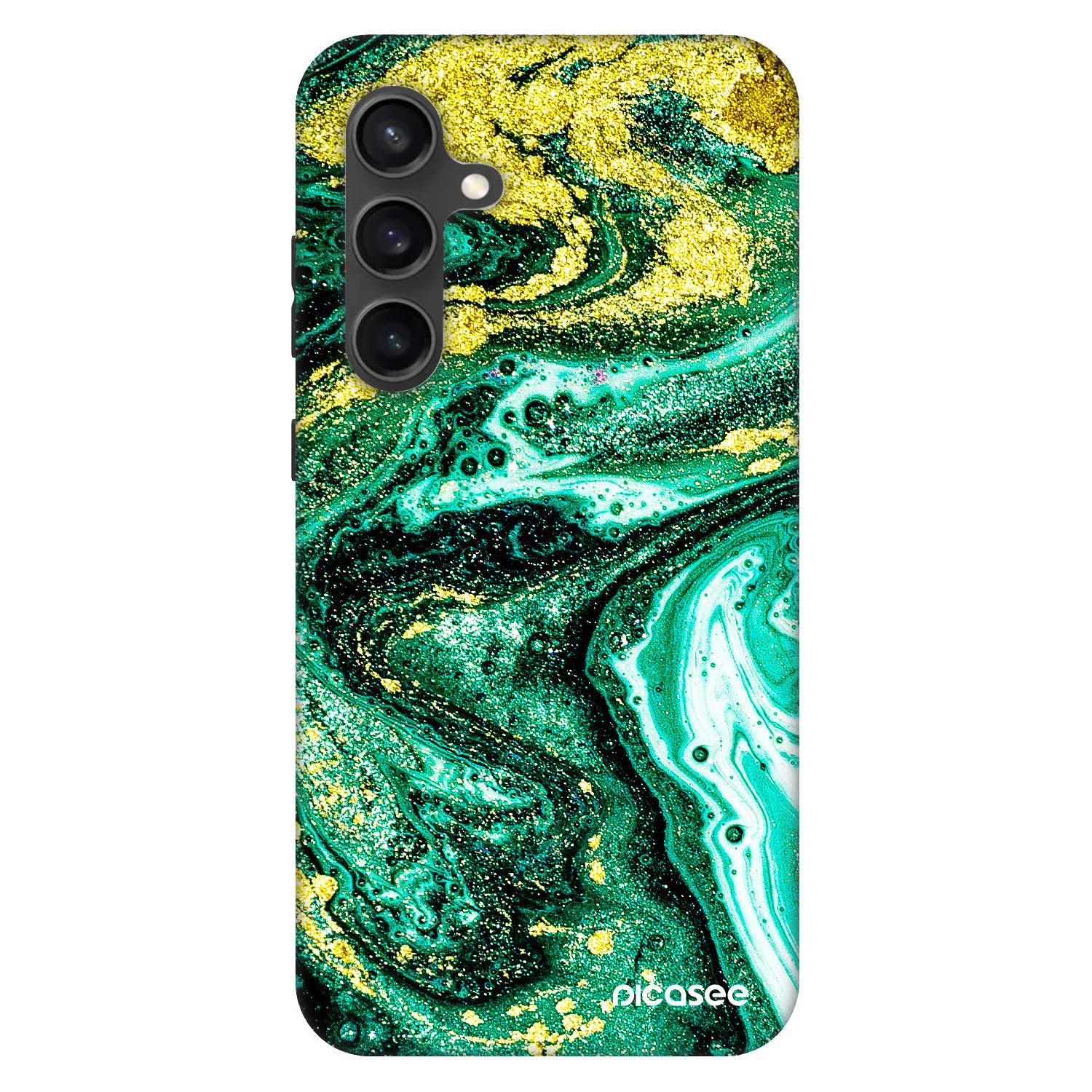 Picasee Fashion Case für Samsung Galaxy S24 FE S721B - Green Gold