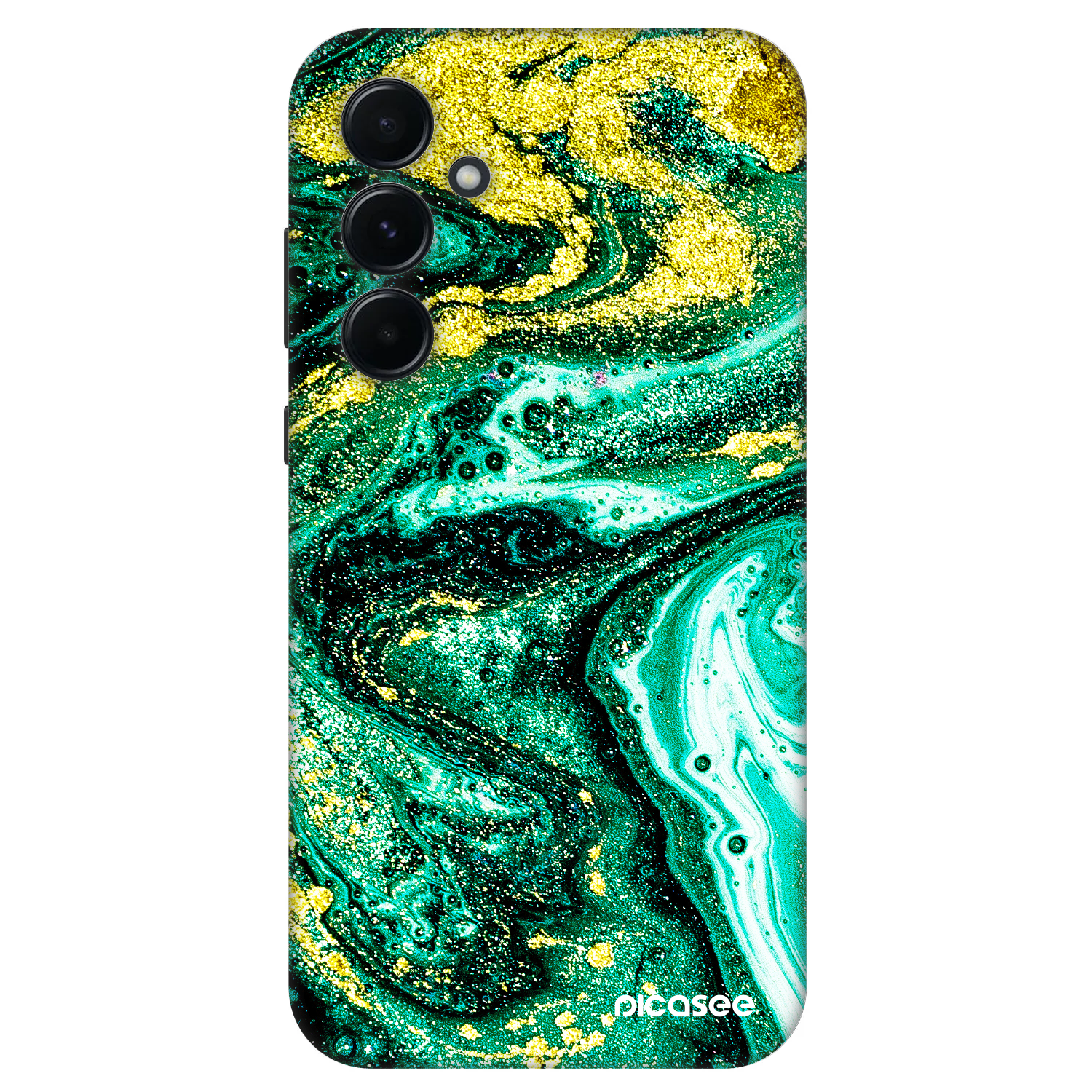 Picasee Fashion Case für Samsung Galaxy A55 5G A556B - Green Gold