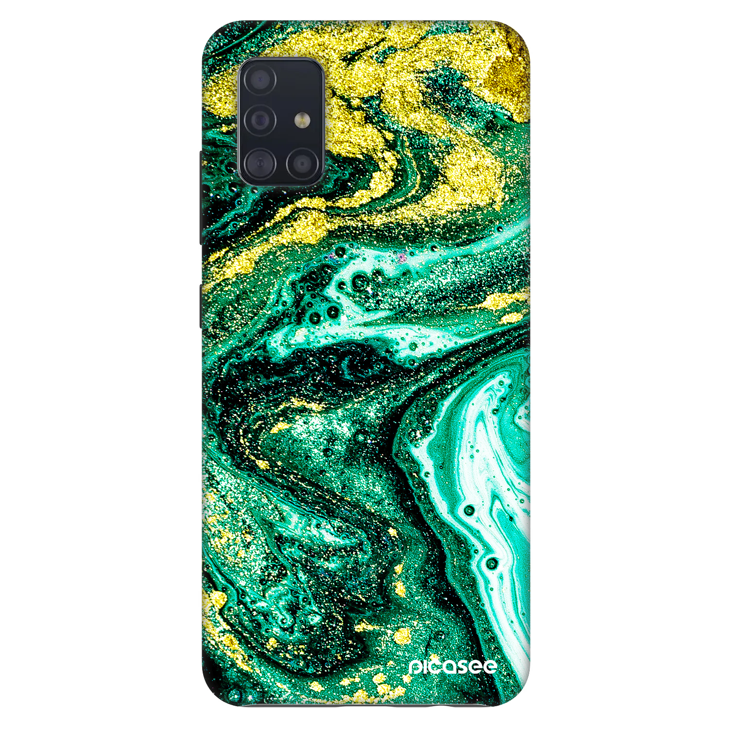 Picasee Fashion Case für Samsung Galaxy A51 A515F - Green Gold