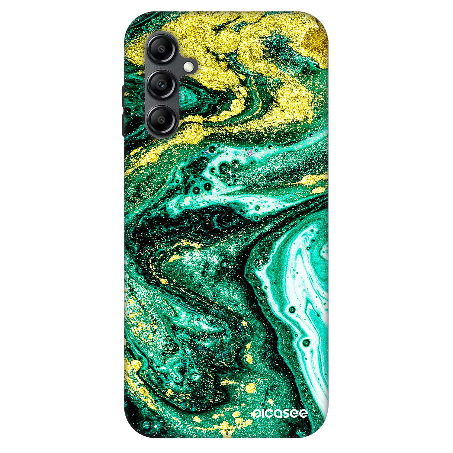 Picasee Fashion Case für Samsung Galaxy A14 5G A146P - Green Gold