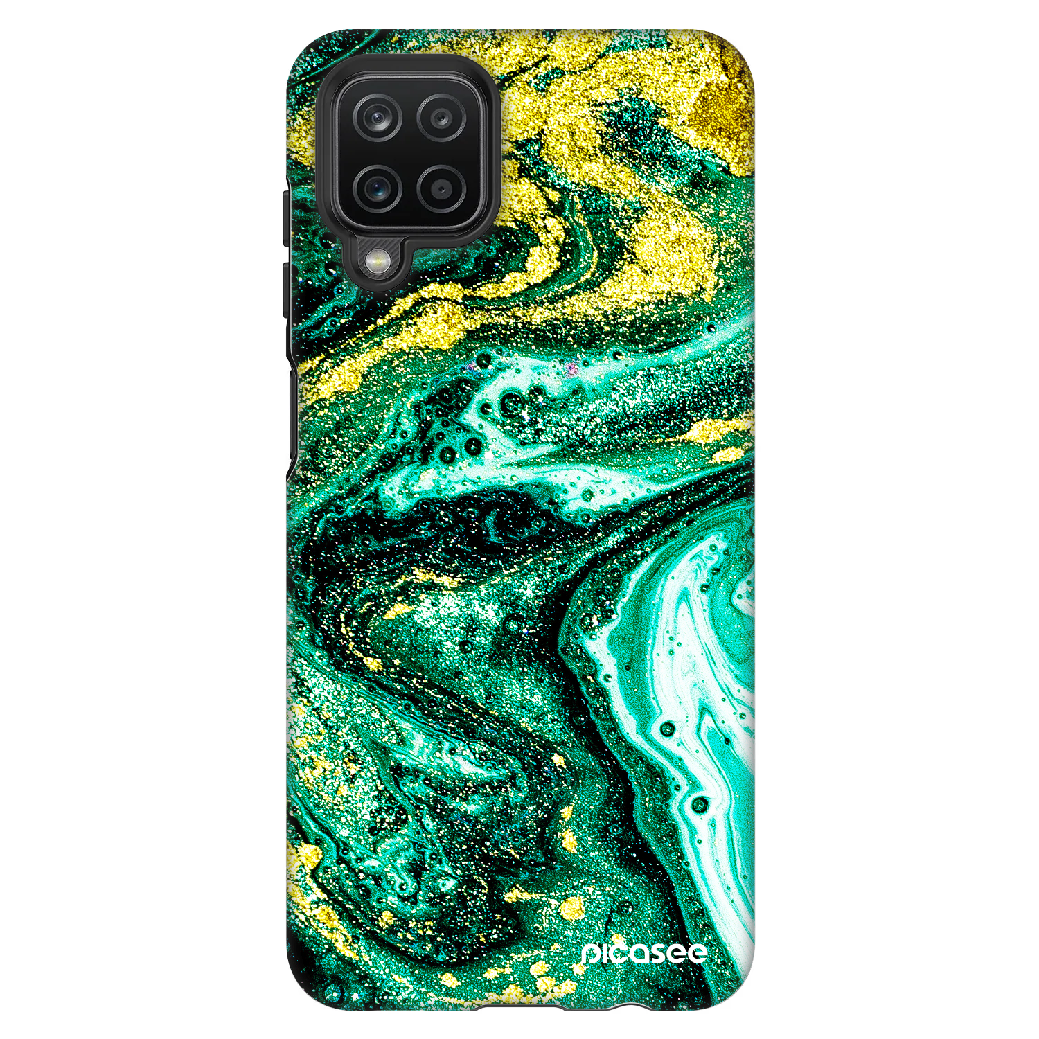 Picasee Fashion Case für Samsung Galaxy A12 A125F - Green Gold